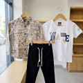 Boys Linen and Cotton T-Shirt Set