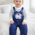 Girls' Cotton Dungaree Jumpsuit Set