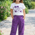Girls' Printed T-Shirt & Pants Set
