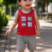 Boys' Summer Shorts Set with Cap