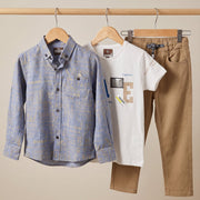Boys Linen and Cotton T-Shirt Set