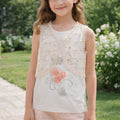 Girls' Pearl Embellished Twin Set Top