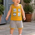 Boys' Summer Shorts Set with Cap
