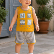 Boys' Summer Shorts Set with Cap