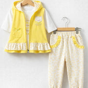 Girls' 3-Piece Cotton Outfit Set