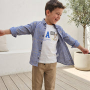 Boys Linen and Cotton T-Shirt Set