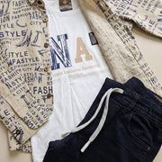 Boys Linen and Cotton T-Shirt Set