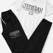 Boys Cotton Pajamas T-Shirt with Black Pants