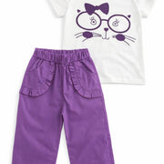 Girls' Printed T-Shirt & Pants Set