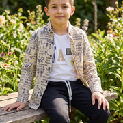 Boys Linen and Cotton T-Shirt Set